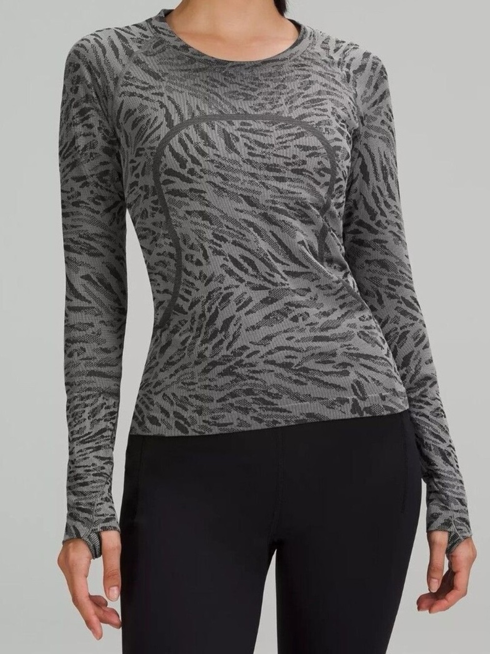 Lululemon Swiftly Waist Length Zebra Print
